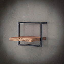 JLC KREATION Étagère murale en bois et métal 40cm ERNEST
