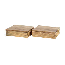 JLC KREATION Table de chevet en bois massif YELLES S 1 tiroir (lot de 2)