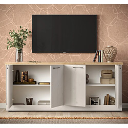 Avis JLC KREATION Buffet moderne 4 portes coloris chêne naturel 210cm YANIS