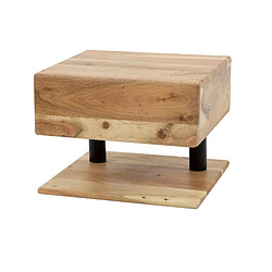 JLC KREATION Table de chevet en bois massif MENSOLA 1 tiroir