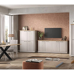 Acheter JLC KREATION Buffet moderne 4 portes coloris chêne naturel 210cm YANIS