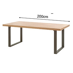 JLC KREATION Salle à manger complète OTTARIA (grande vitrine + table) pas cher