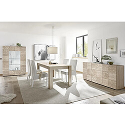 JLC KREATION Salle à manger complète moderne en bois SARA