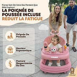 Avis Twinky Trotteur GO 3 en 1 Avec Tapis De Sol (Rosa)