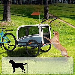 Remorque vélo 2 en 1 pour chien, poussette pliable, max 50 kg, protection pluie pas cher