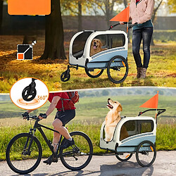 Acheter Remorque vélo 2 en 1 pour chien, poussette pliable, max 50 kg, protection pluie