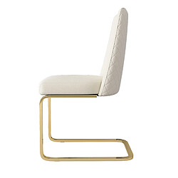 Acheter modfu Lot de 6 chaises de salle à manger en velours avec pieds en métal beige