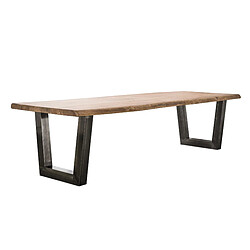 JLC KREATION Table à manger en bois d'acacia massif 300 cm TRONCIA