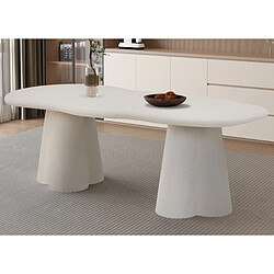 JLC KREATION Table à manger organique en fibre de ciment 220cm ORKA ...