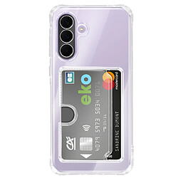 Avizar Coque pour Galaxy A57 avec Porte-cartes Intégré et Coins Renforcés Transparent