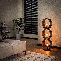 JLC KREATION Lampadaire design en métal perforé 3 lampes GRETA