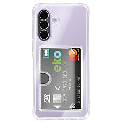 Avizar Coque pour Galaxy A37 avec Porte-cartes Intégré et Coins Renforcés Transparent