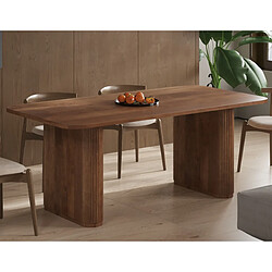Avis JLC KREATION Table à manger ovale en bois de manguier 200cm JEANNE