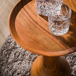 JLC KREATION Table d'appoint organique en bois d'acacia ELODIE
