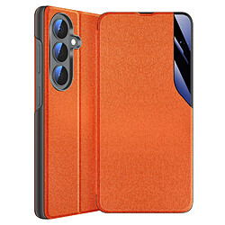 Avizar Étui Clapet pour Galaxy S26 Conception Bi-Matière avec Fonction Support Orange