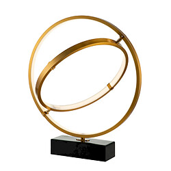 JLC KREATION Lampe à poser chic en métal doré SATURNO