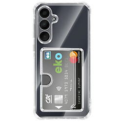 Avizar Coque pour Galaxy A35 avec Porte-cartes Intégré et Coins Renforcés Transparent