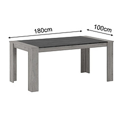 Avis JLC KREATION Table à manger moderne rectangle chêne gris MAYA