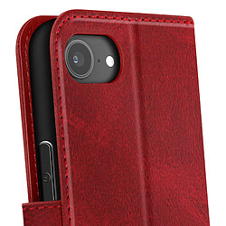 Acheter Avizar Étui Portefeuille pour iPhone 17e Motif Chaton avec Fonction Support Rouge