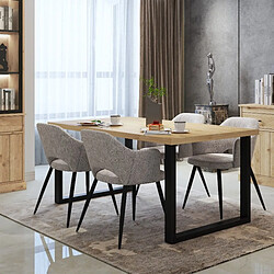 Avis JLC KREATION Table à manger moderne en bois rectangle 180cm VALENTINE