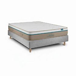 Leafsleep Ensemble Spring Visco et Sommier Cement - Matelas et Cama Taille 200 x 80 cm Hauteur 62 cm