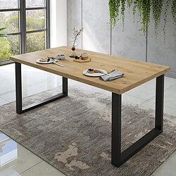 JLC KREATION Table à manger moderne en bois rectangle 180cm VALENTINE