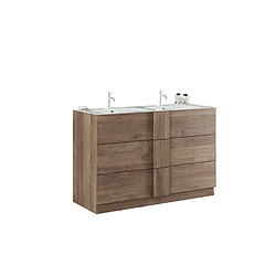 JLC KREATION Meuble salle de bain moderne en bois avec vasque 120cm TERRA