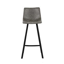 Avis JLC KREATION Tabouret de bar en PU gris OSAKA (lot de 2)