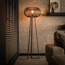 JLC KREATION Lampadaire en métal avec abat-jour grillagé TORSY
