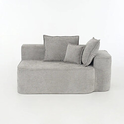 Merax Canapé Confortable 2 Places-canapé Moelleux Avec Coussins Et Poches Latérales-Gris