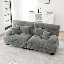 Avis Merax Canapé Compressé-canapé Modulable 3 Places-avec 2 Repose-canapé D'angle Relax-salon-rose