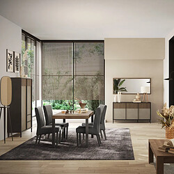 Avis JLC KREATION Table à manger moderne bois et pied métal 140cm EZE