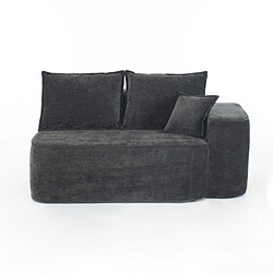 Merax Canapé Confortable 2 Places-canapé Moelleux Avec Coussins Et Poches Latérales-noir