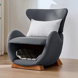 Merax Fauteuil De Relaxation-canapé Simple-fauteuil Adapté Aux Animaux De Compagnie-gris