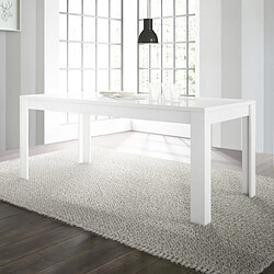 JLC KREATION Table à manger design laqué blanc 180cm APHODITE 