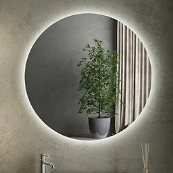JLC KREATION Miroir lumineux rond salle de bain Diamètre 80cm MIRO