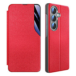 Avizar Étui Clapet pour Galaxy S26 Conception Bi-Matière avec Fonction Support Rouge pas cher