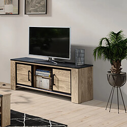 JLC KREATION Meuble TV moderne en bois style industriel OLIVE