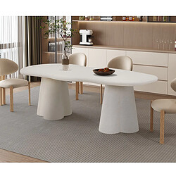 JLC KREATION Table à manger organique en fibre de ciment 220cm ORKA ...