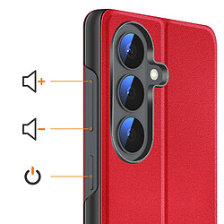 Avis Avizar Étui Clapet pour Galaxy S26 Conception Bi-Matière avec Fonction Support Rouge