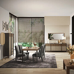 Avis JLC KREATION Table à manger moderne bois et pied métal 190cm EZE