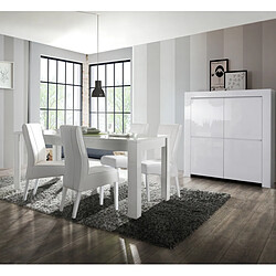Avis JLC KREATION Table à manger design laqué blanc 180cm APHODITE