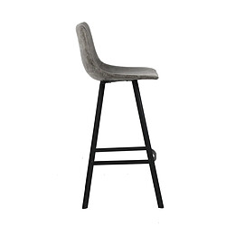 Acheter JLC KREATION Tabouret de bar en PU gris OSAKA (lot de 2)