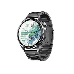 INF Montre connectée avec ECG, cardiofréquencemètre, tensiomètre et podomètre Black three bead