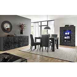 Acheter JLC KREATION Table à manger moderne laqué gris 180cm CAPRI