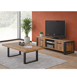 Avis JLC KREATION Table basse rectangulaire en bois avec pieds X MONA