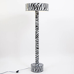 JLC KREATION Lampadaire en métal AMALIA zèbre 140cm