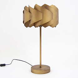 JLC KREATION Lampe à poser chic en métal doré SPIRALE