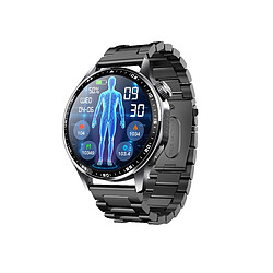INF Montre connectée avec ECG, cardiofréquencemètre, tensiomètre et podomètre Black three bead pas cher