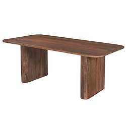 JLC KREATION Table à manger ovale en bois de manguier 200cm JEANNE
